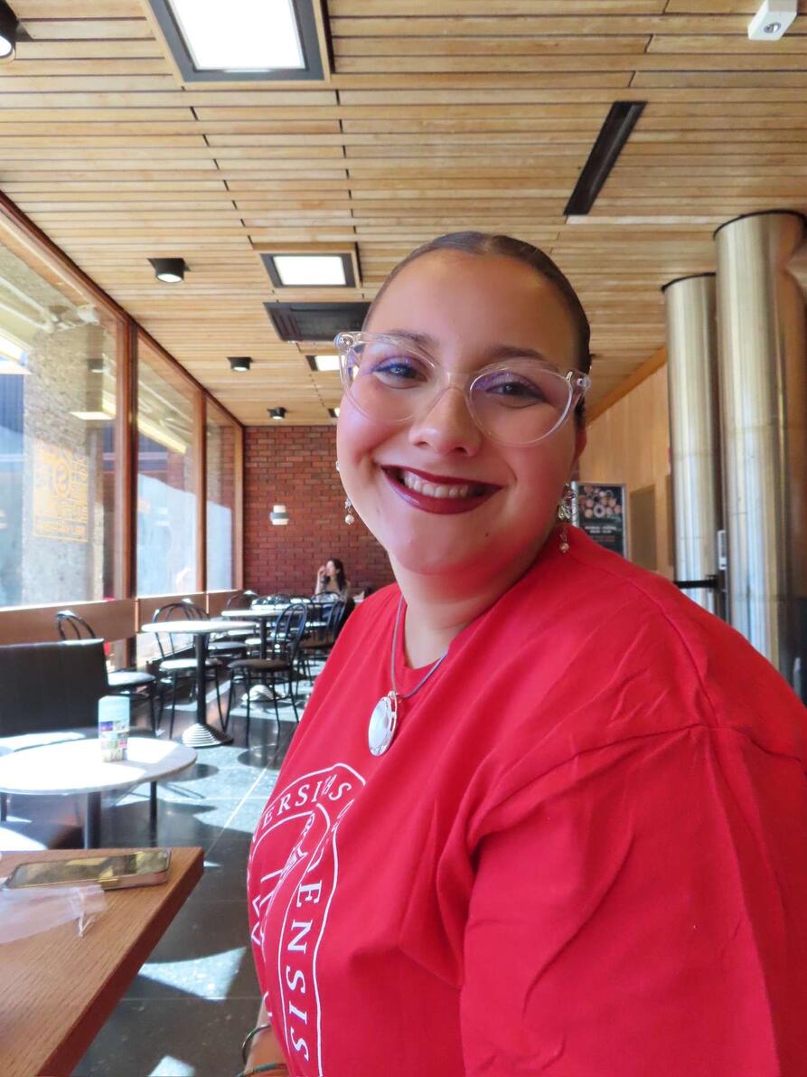 Foto av Soraya, nestleder for studentr&aring;det