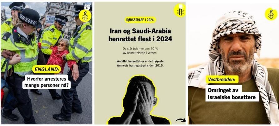 Eksempler p&aring; bilder fra Instagram