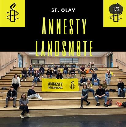 Amnesty-gruppen p&aring; St. Olav deltar p&aring; Amnestys digitale landsm&oslash;te h&oslash;sten 2020 sammen. 