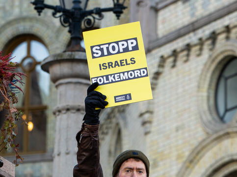 Stopp Israels folkemord- plakater
